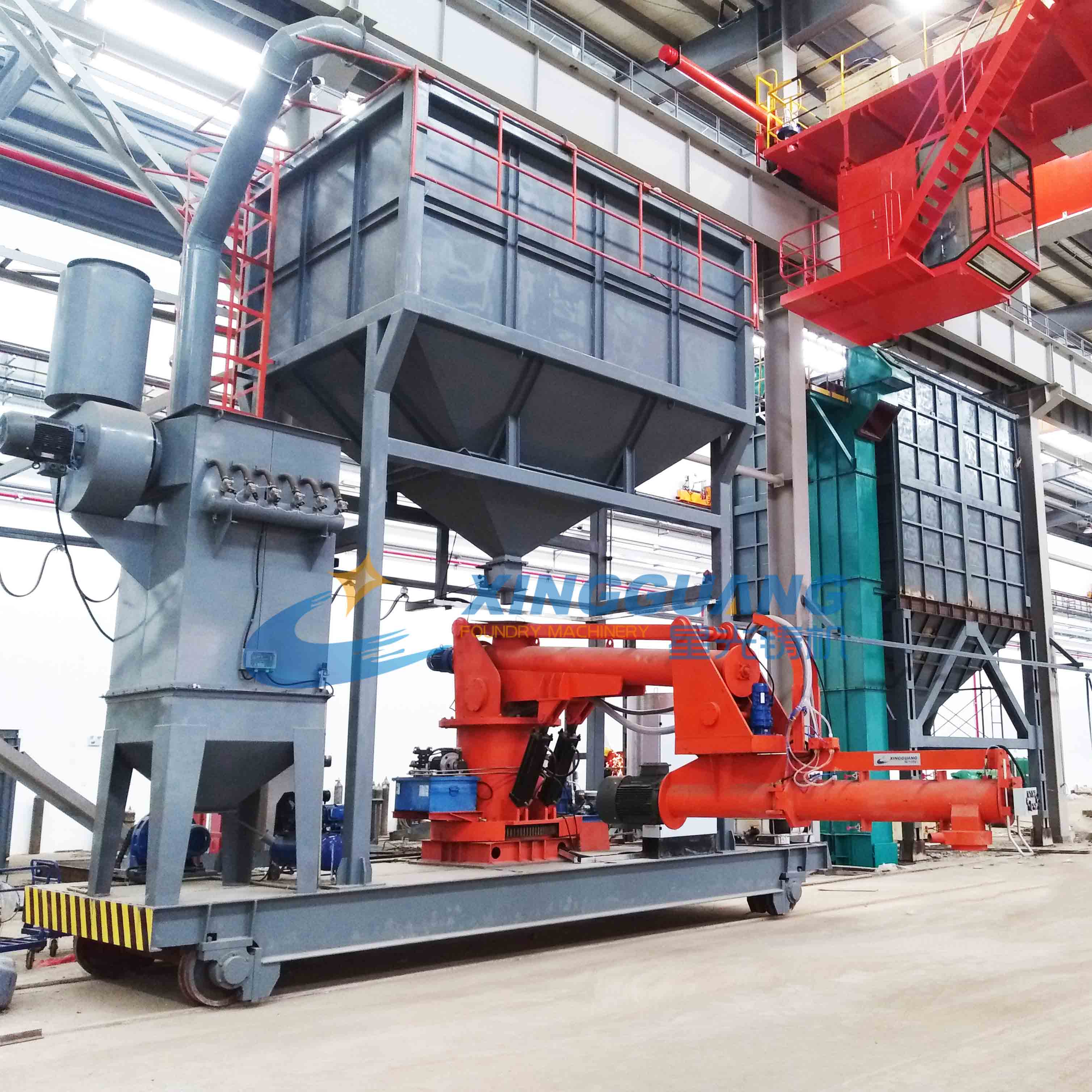  移動升降式混砂機